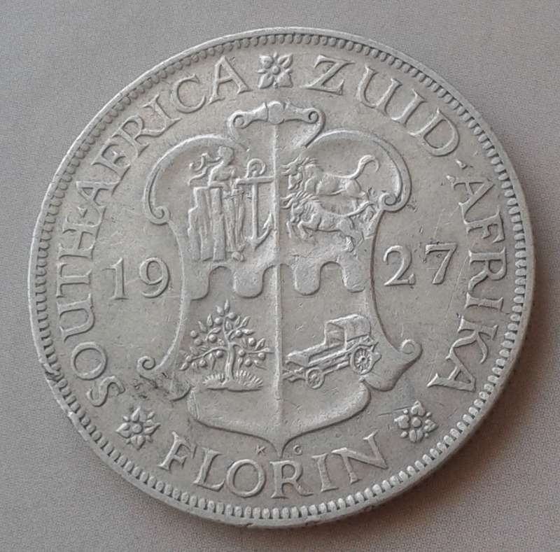 Decent 1927 union silver 2 Shillings