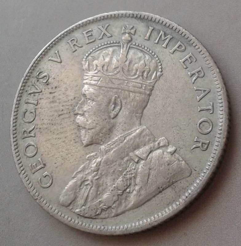 1923 Union silver 2 Shillings with XF Details