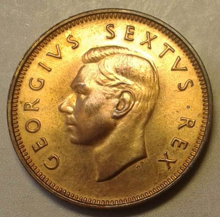 Union 1952 proof 1/4 penny.