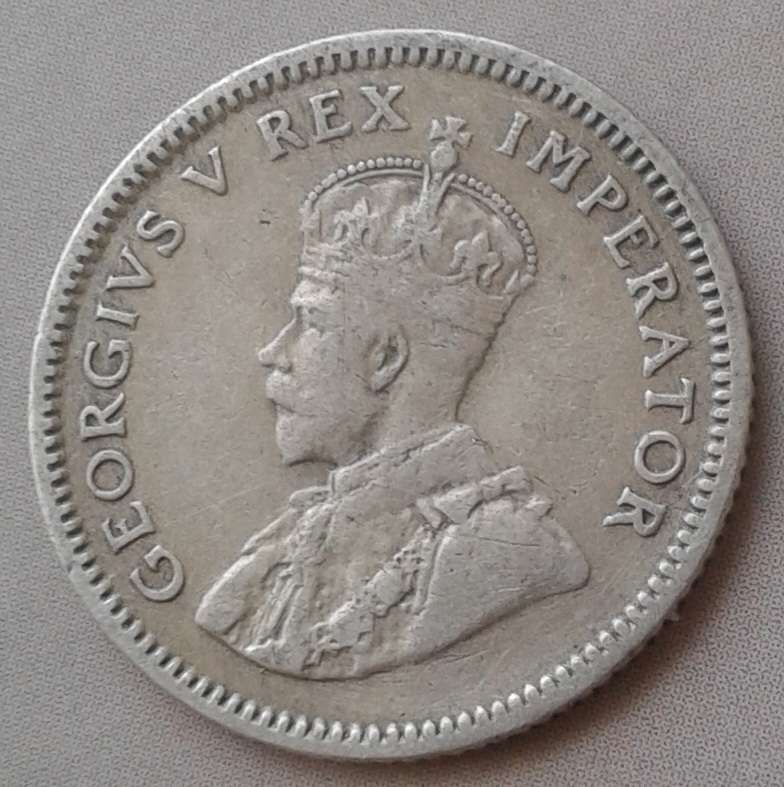 Union 1927 silver sixpence