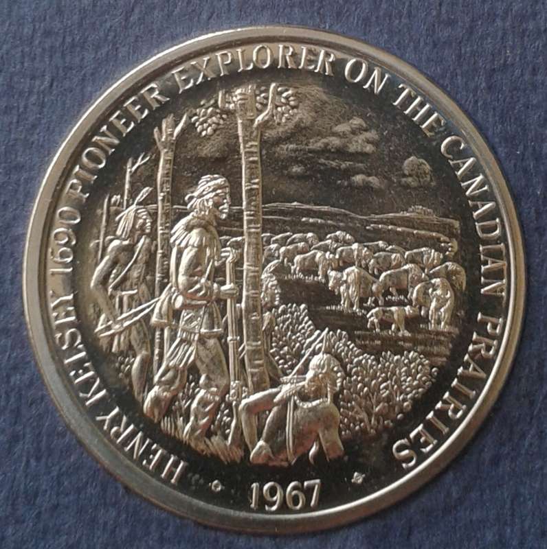 1967 Canada Henry Kelsey pure nickel Sherritt Mint medal