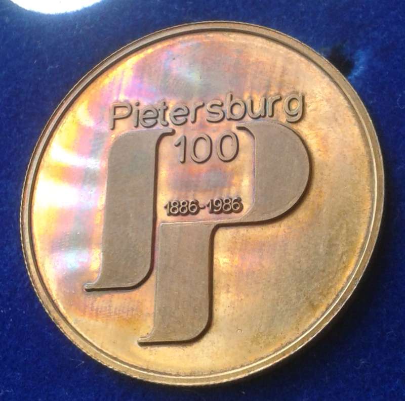 1986 Republic proof set with Pietersburg centenary medal (Not the normal set)