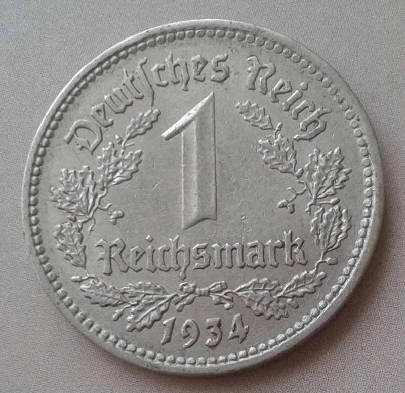 1934 A Germany 1 Reichsmark
