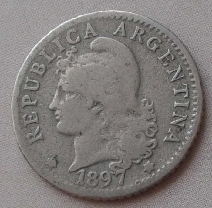 1897 Argentina 5 centavos