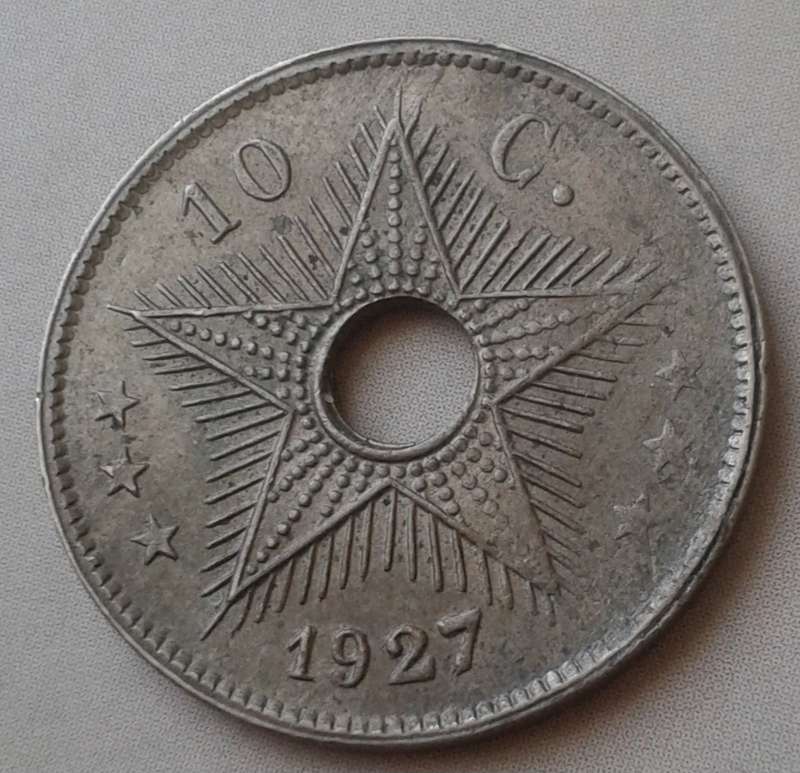 1927 Belgian Congo 10 centimes
