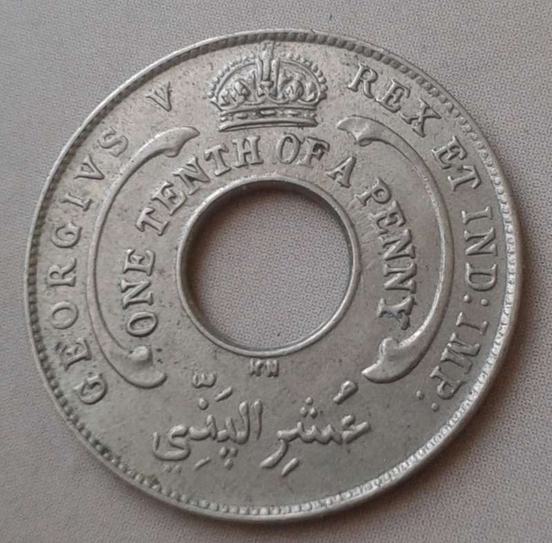 1920 British West Africa one tenth of a penny