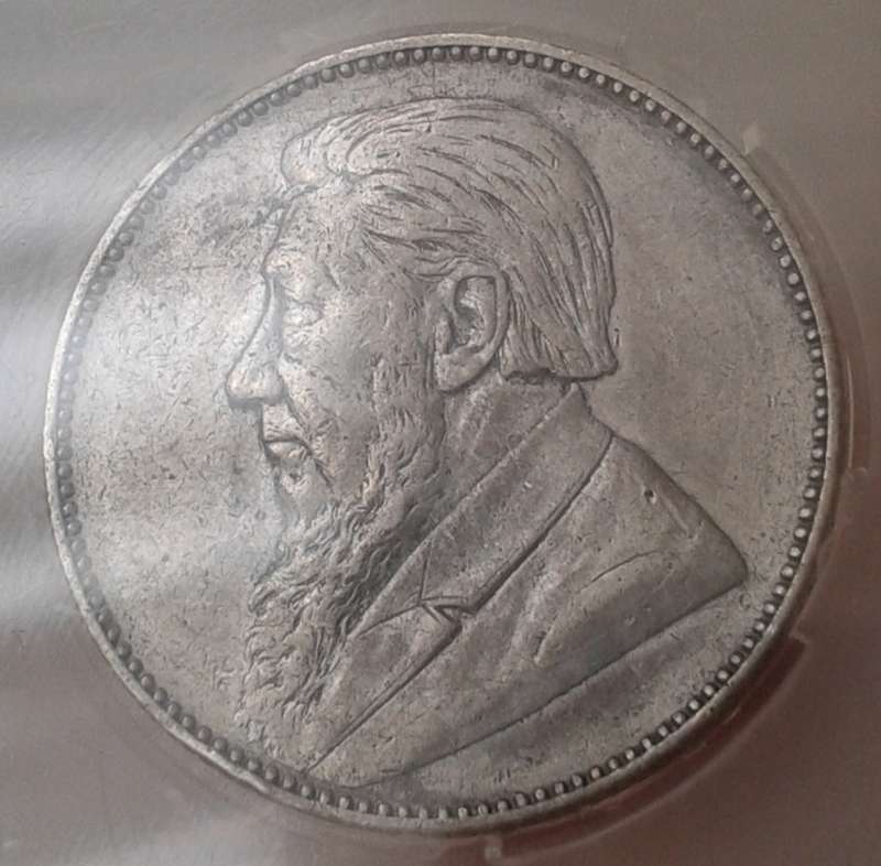 1897 ZAR Kruger silver shilling SANGS XF40.
