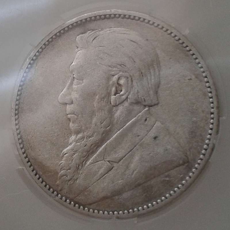 1892 ZAR Kruger silver shilling SANGS VF20