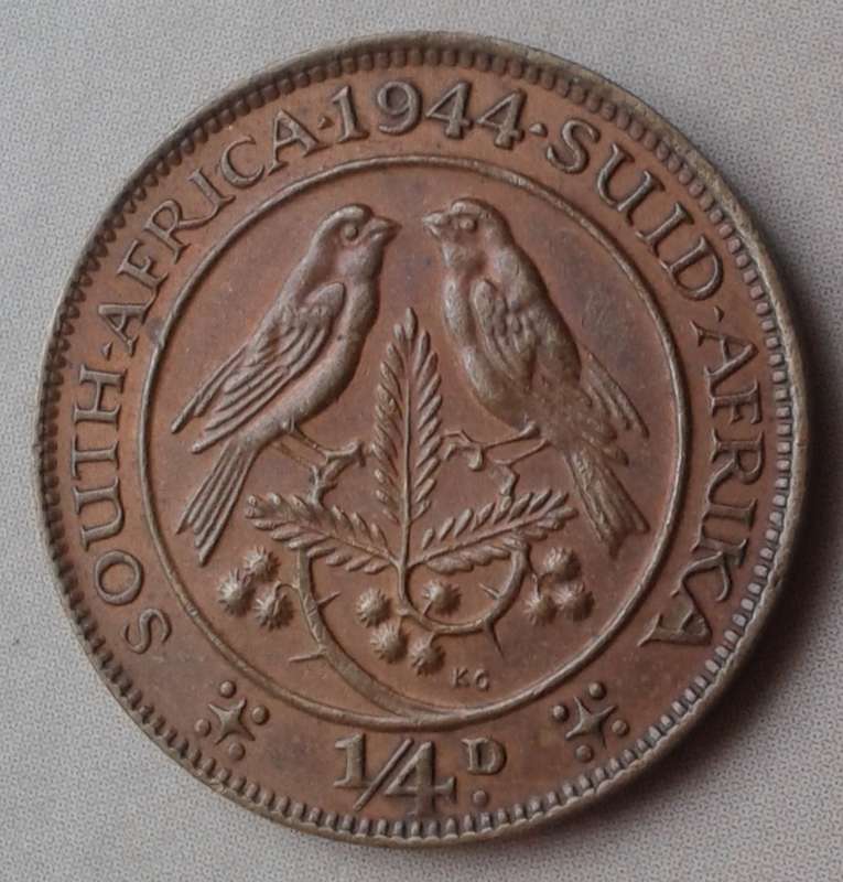 High grade 1944 union 1/4 penny