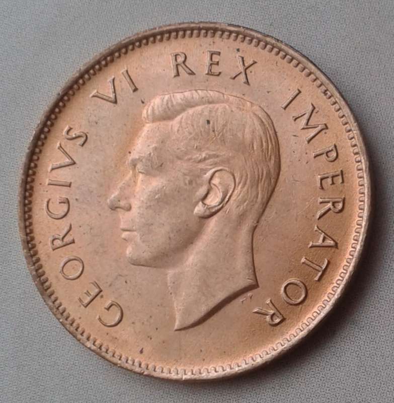 1946 Union 1/4 penny in lustrous unc red