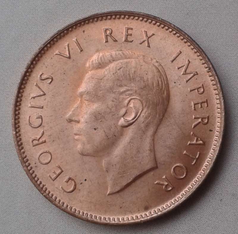1946 Union 1/4 penny in lustrous unc red.