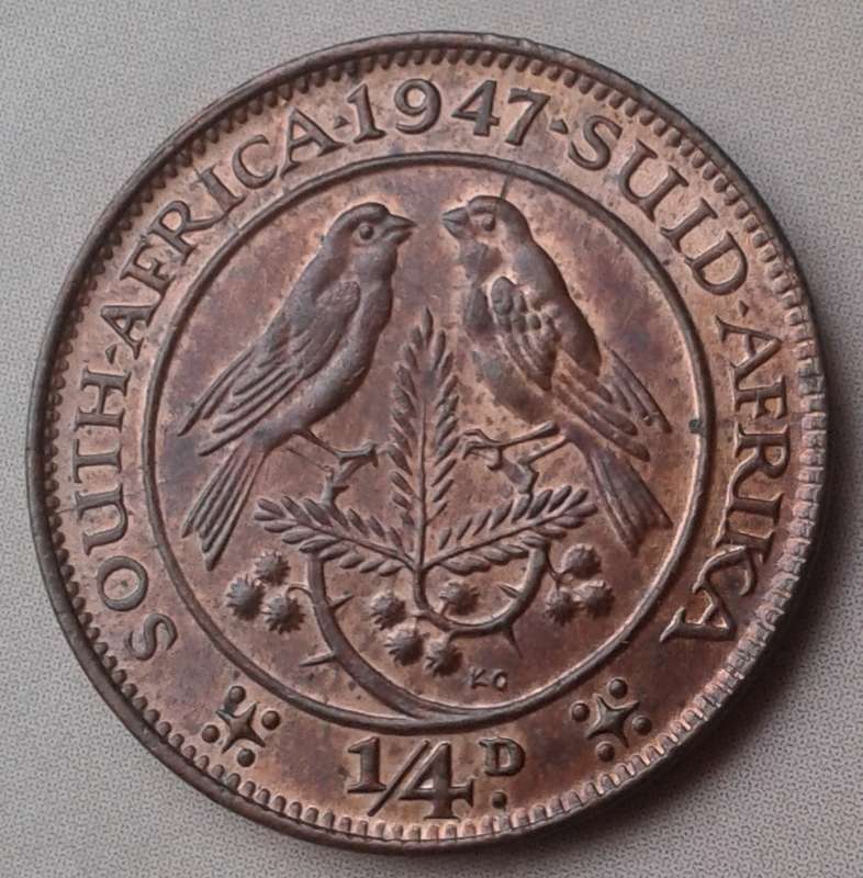 Uncirculated 1947 union 1/4 penny