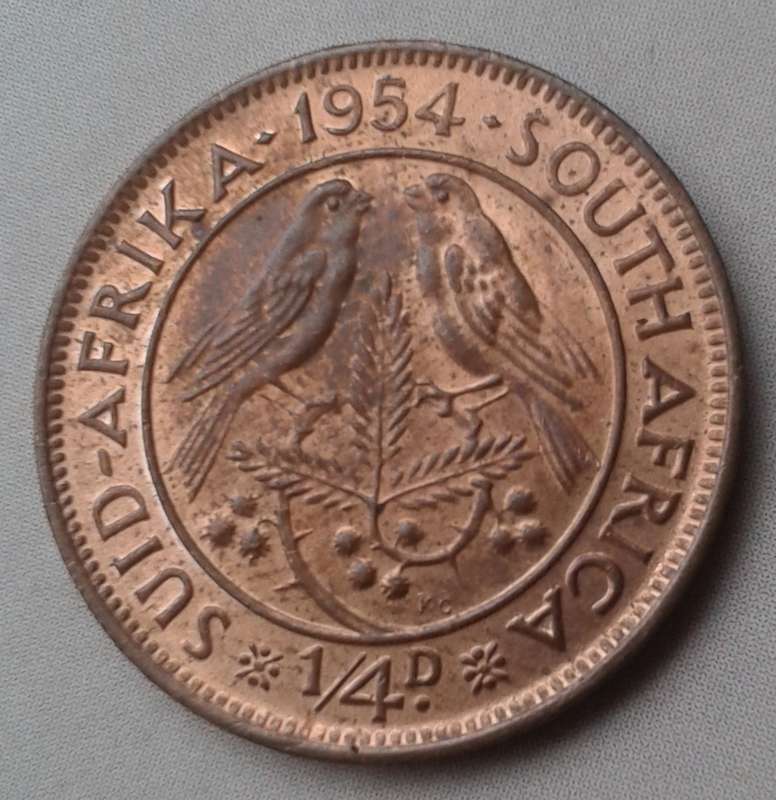 High grade 1954 union 1/4 penny