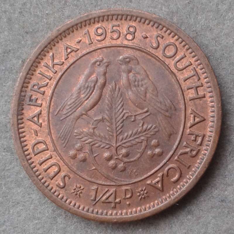 High grade 1958 union 1/4 penny