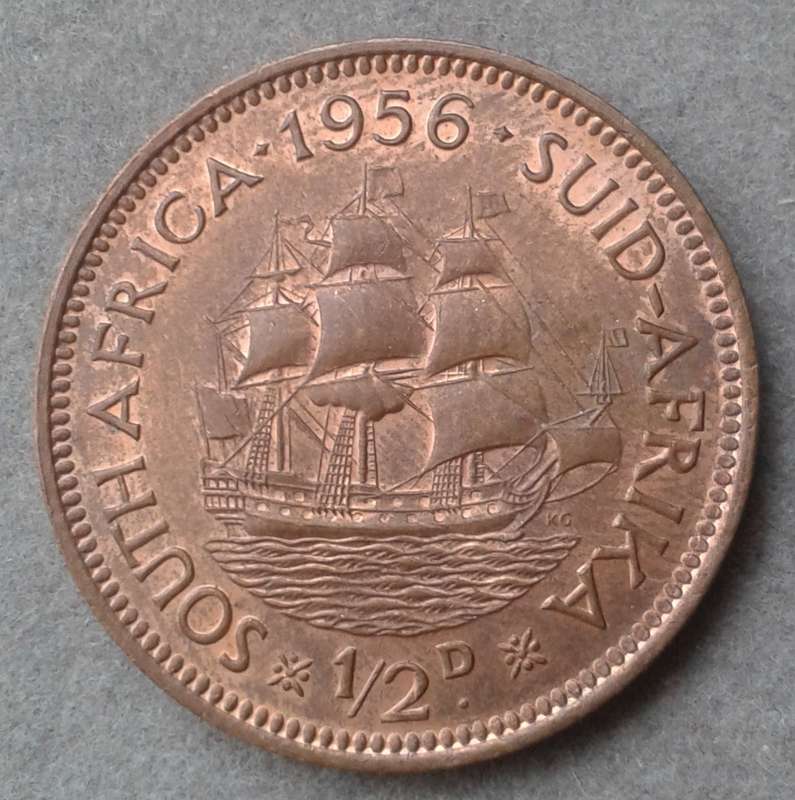 Uncirculated 1956 union 1/2 penny