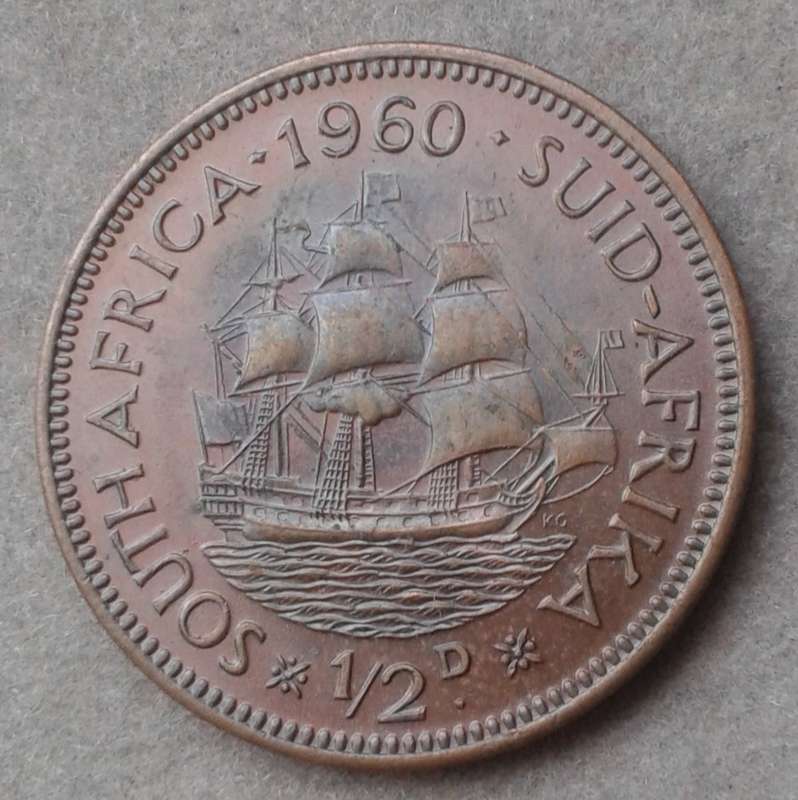 Unc 1960 union 1/2 penny