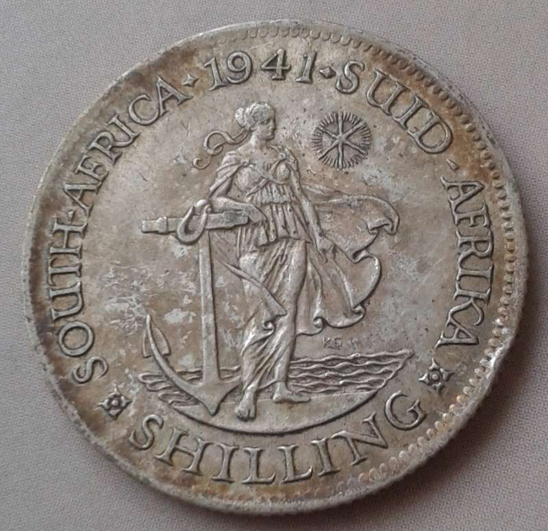 Union 1941 silver shilling