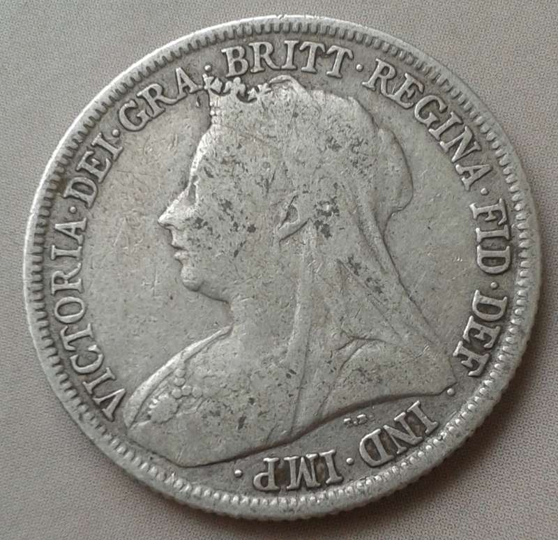 1898 British sterling silver shilling