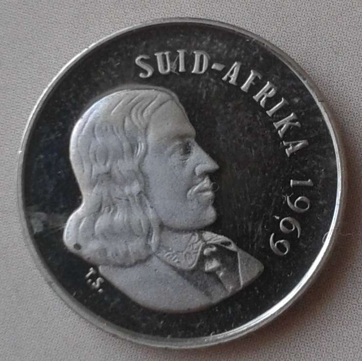 1969 Afrikaans proof nickel 5c