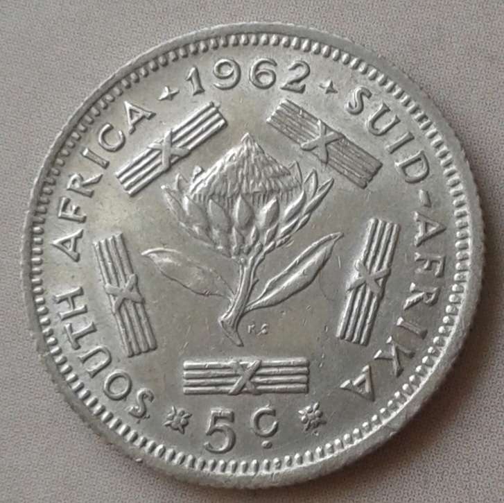 1962 Republic silver 5c