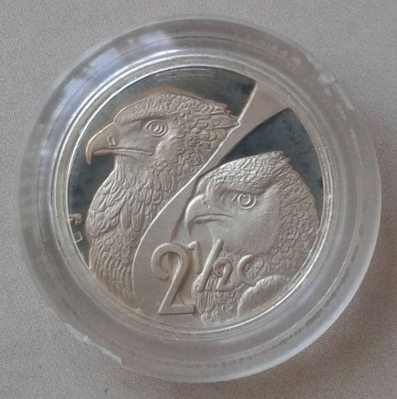 2003 Eagles proof silver 2 1/2c in S.A Mint bag incl.certificate