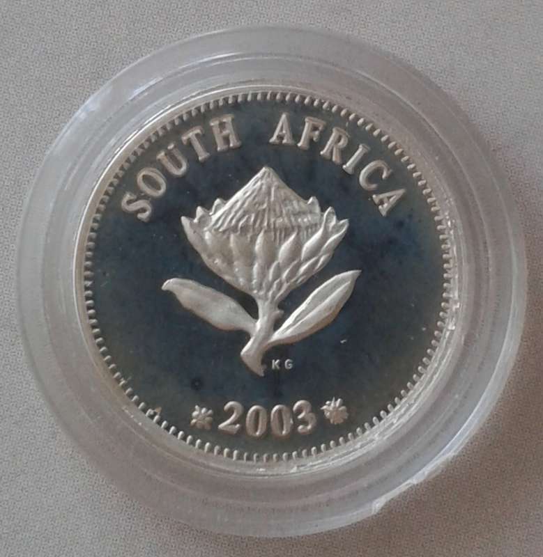 2003 Eagles proof silver 2 1/2c in S.A Mint bag incl.certificate