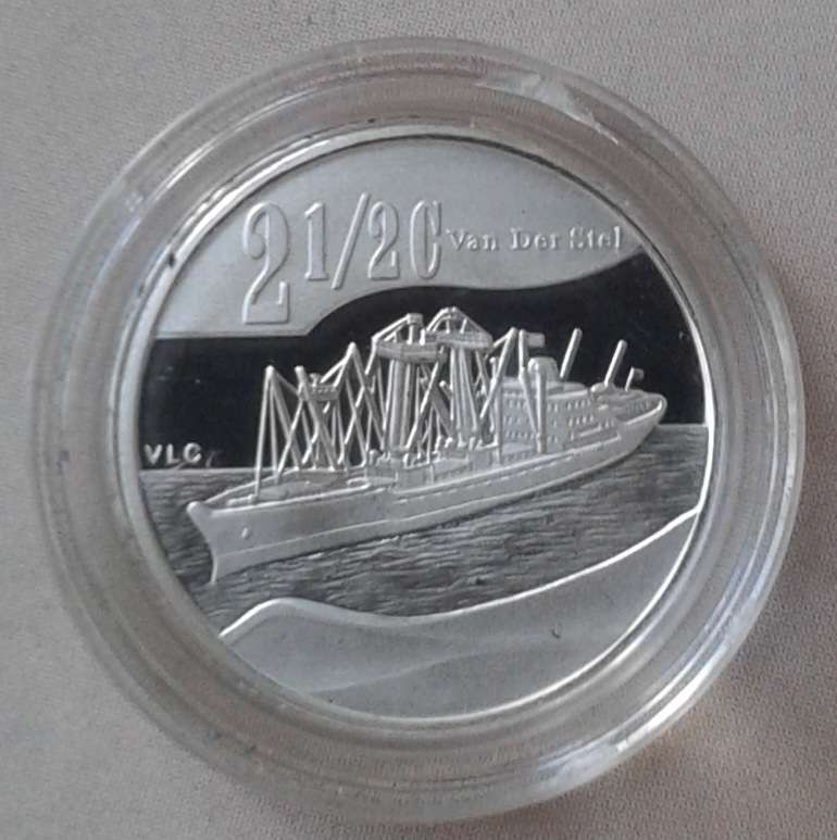 2011 Van Der Stel proof silver 2 1/2c in S.A Mint bag incl.certificate