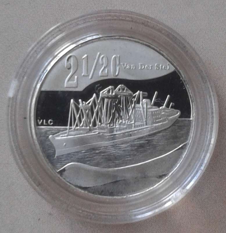 2011 Van Der Stel unc Flypress silver 2 1/2c in S.A Mint bag (mintage: 491)