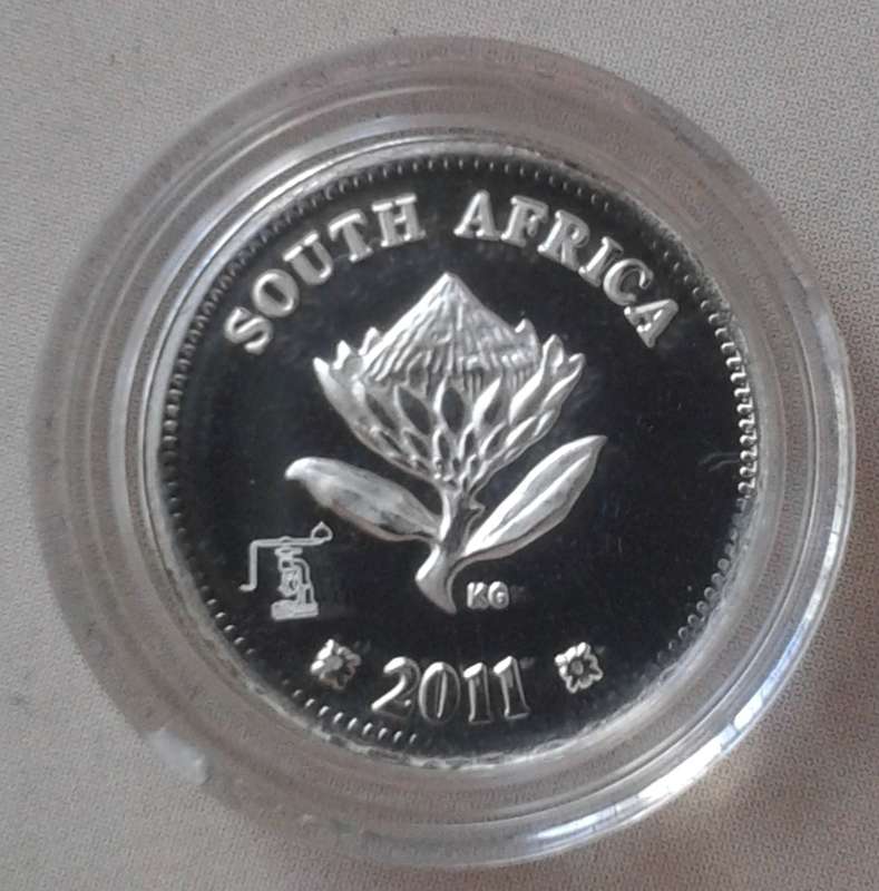 2011 Van Der Stel unc Flypress silver 2 1/2c in S.A Mint bag (mintage: 491)