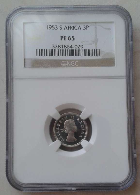 Nice 1953 union proof silver tickey NGC PF65 (mintage: 5000)