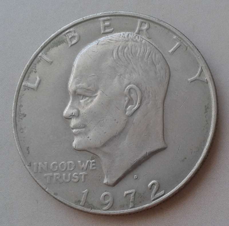 1972 D Eisenhower dollar