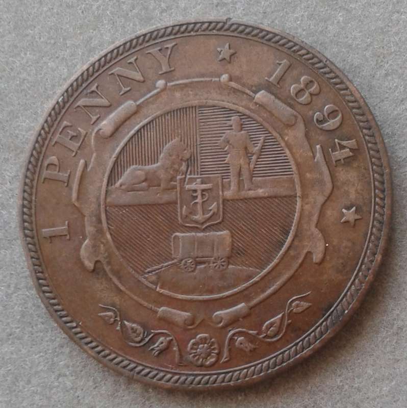 Decent 1894 ZAR Kruger penny (low mintage)