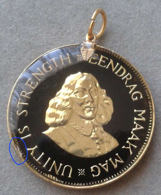 1961 Republic enamelled 1c pendant