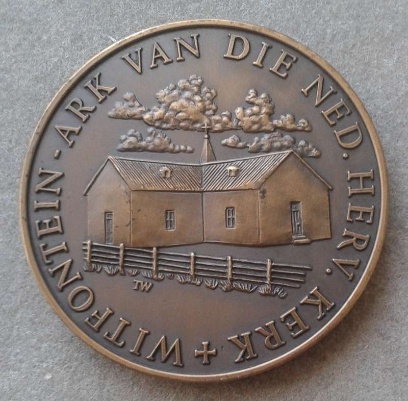 1986 Centenary of the Arc van die Nederduitsch Hervormde Kerk bronze medal
