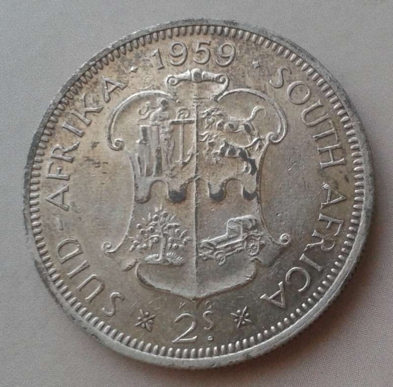 1959 Union silver 2 Shillings