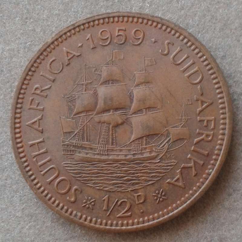 Uncirculated 1959 union 1/2 penny