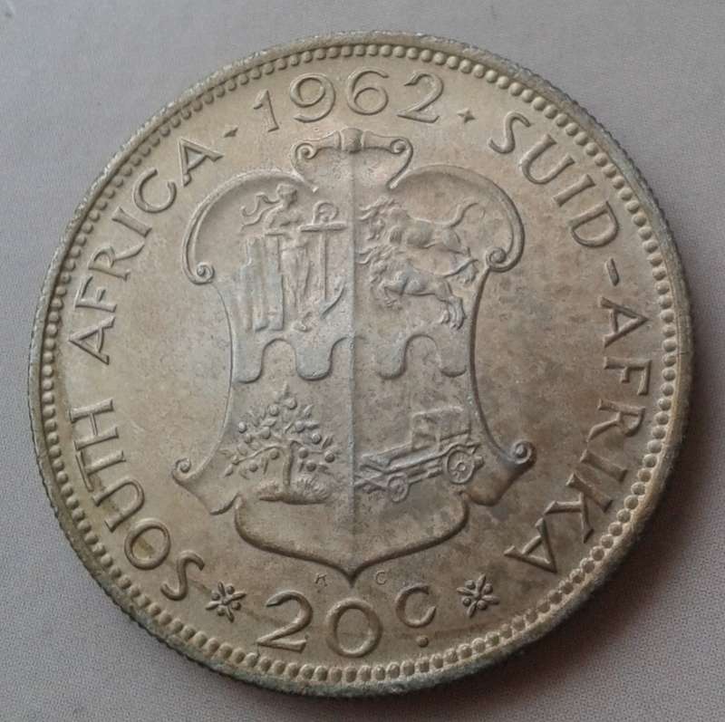 1962 Republic uncirculated silver 20c