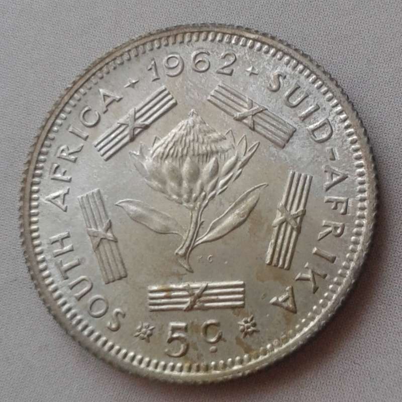 1962 Republic uncirculated silver 5c
