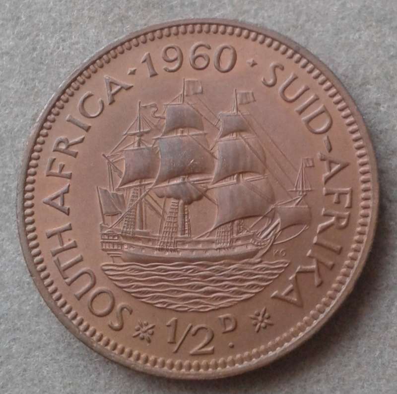 Union 1960 uncirculated 1/2 Penny