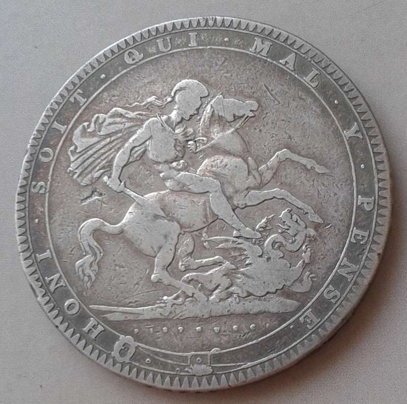 1819 British sterling silver crown/5 Shilings