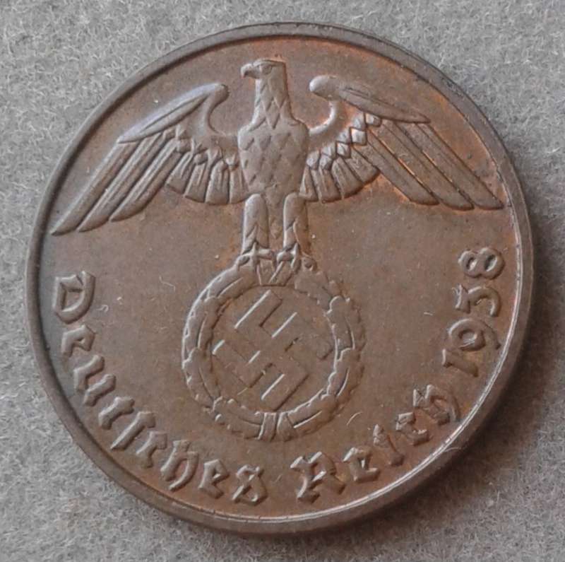 Nice 1938 E Germany 2 Reichspfennig (Third Reich)