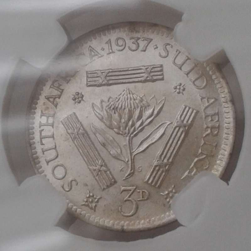 1937 Union silver tickey SANGS MS62