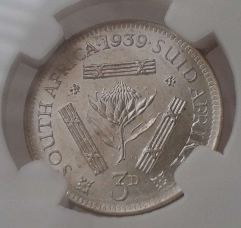 1939 Union silver tickey SANGS MS61
