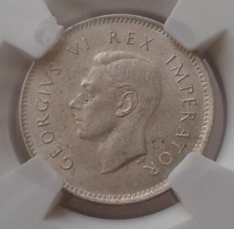 1946 Union silver tickey SANGS MS62