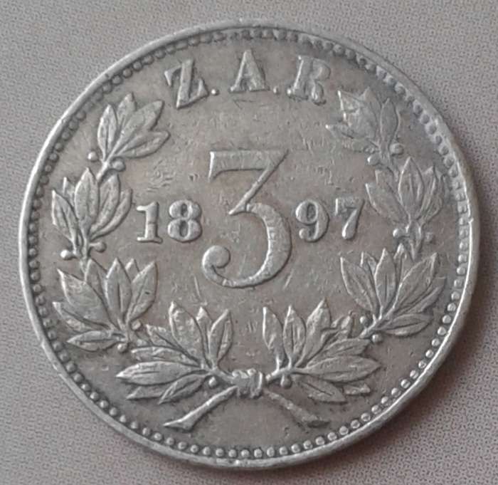1897 ZAR Kruger silver tickey