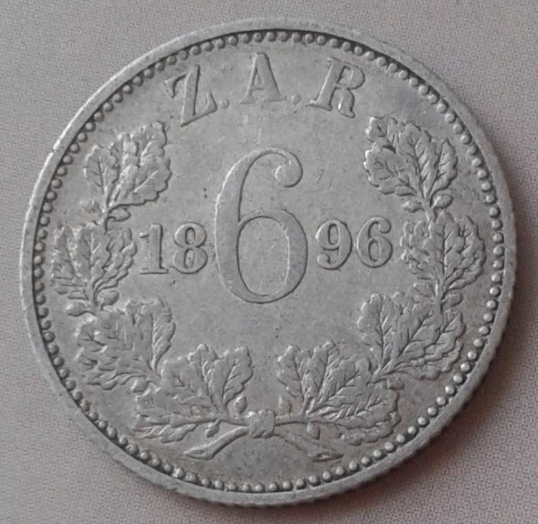 Decent 1896 ZAR Kruger silver sixpence