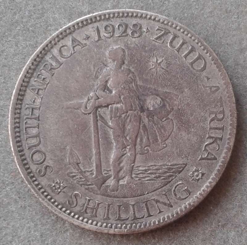 Decent 1928 union silver shilling