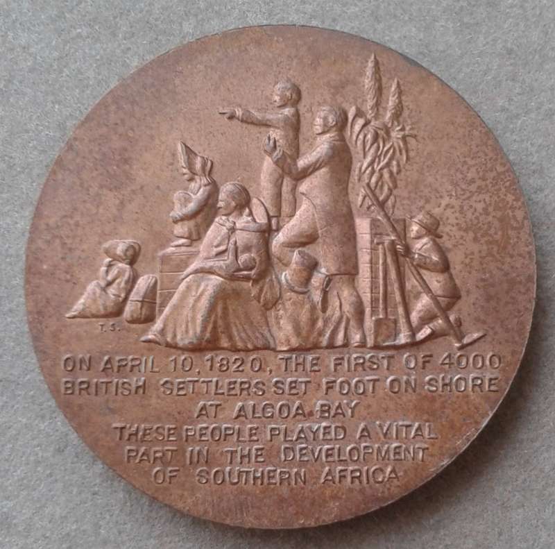 1970 - 1820 Bronze medal - 150th anniversary of British settlers at Algoa Bay