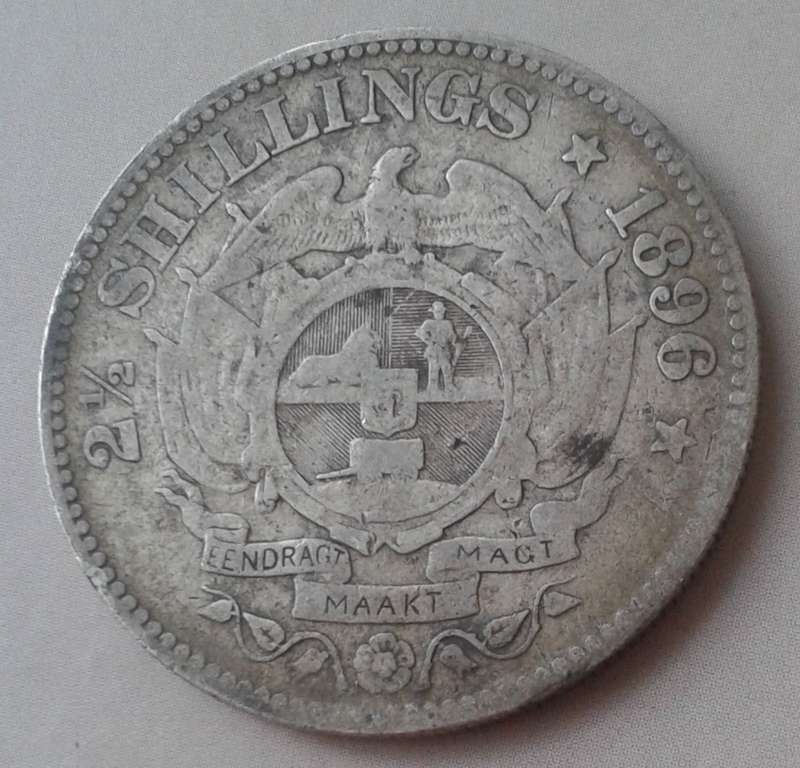1896 ZAR Kruger silver 2 1/2 Shillings
