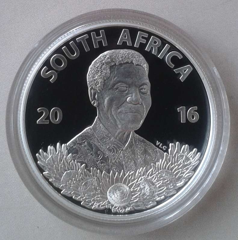 2016 Mandela proof silver R1 in case incl.certificate